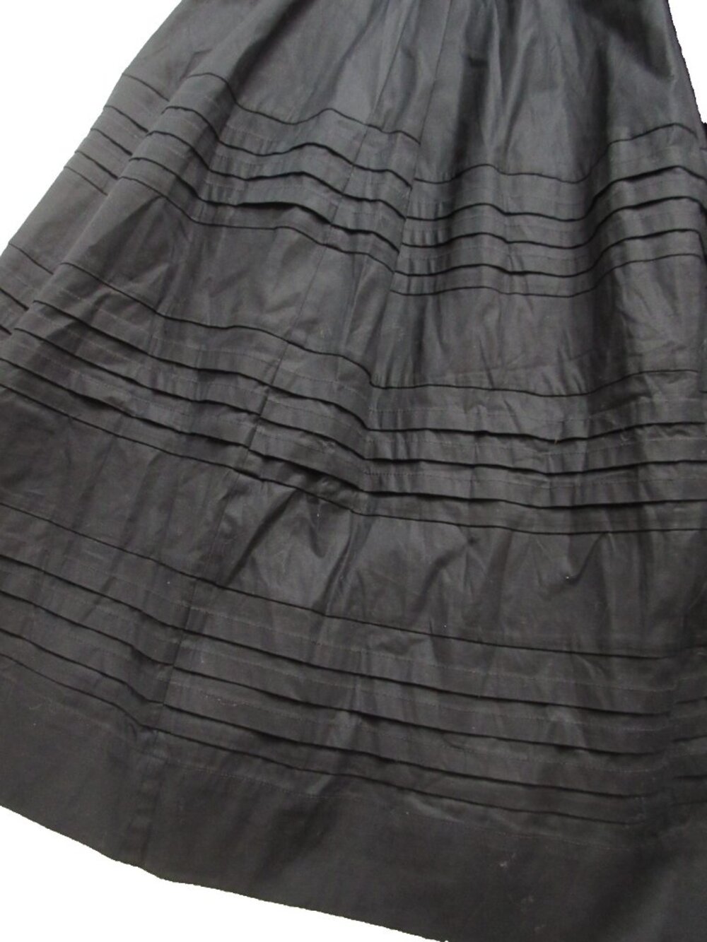 NWT Reformation Everlyn in Black Cotton Puff Sleeve Fit & Flare Midi Dress 8 - Picture 10 of 12